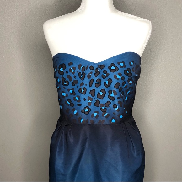 COPY - 🧵Strapless Ombré Leopard Print Mini Dress - Picture 4 of 8